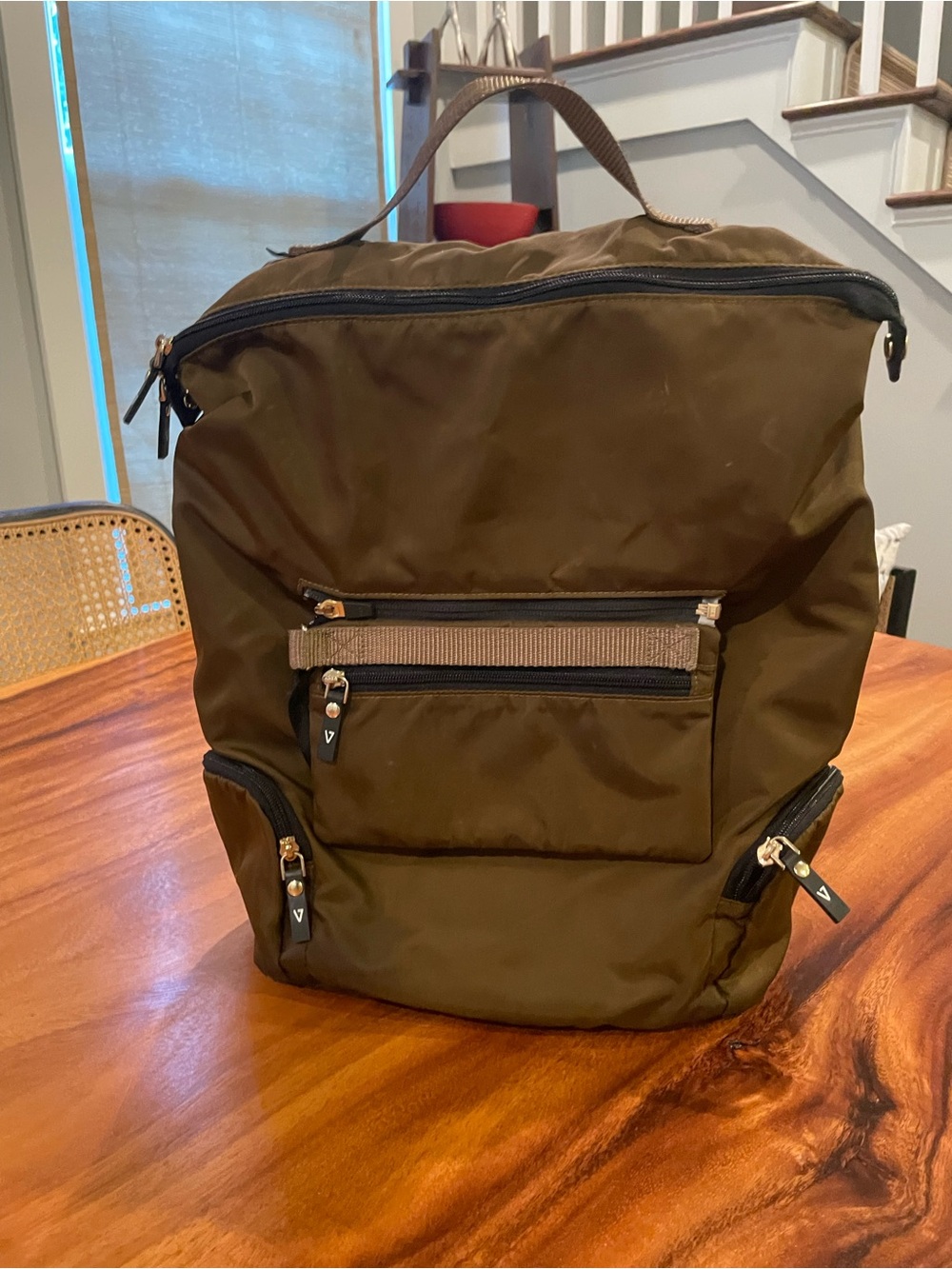 Women's Andi Golden brown Lightweight Everyday Backpack or diaper bag